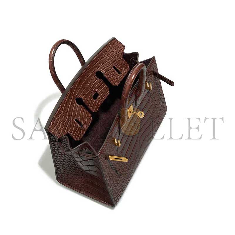 H**mes MASTER BIRKIN 25 MATTE ALLIGATOR HAVANE (25*19*13cm)